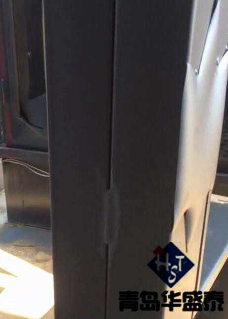 發(fā)貨威海吊鉤式拋丸機調(diào)試完畢拋丸效果現(xiàn)場圖