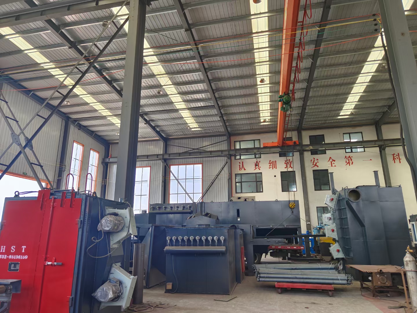 履帶式拋丸機怎樣除塵_q328履帶式拋丸清理機_履帶通過拋丸除銹機