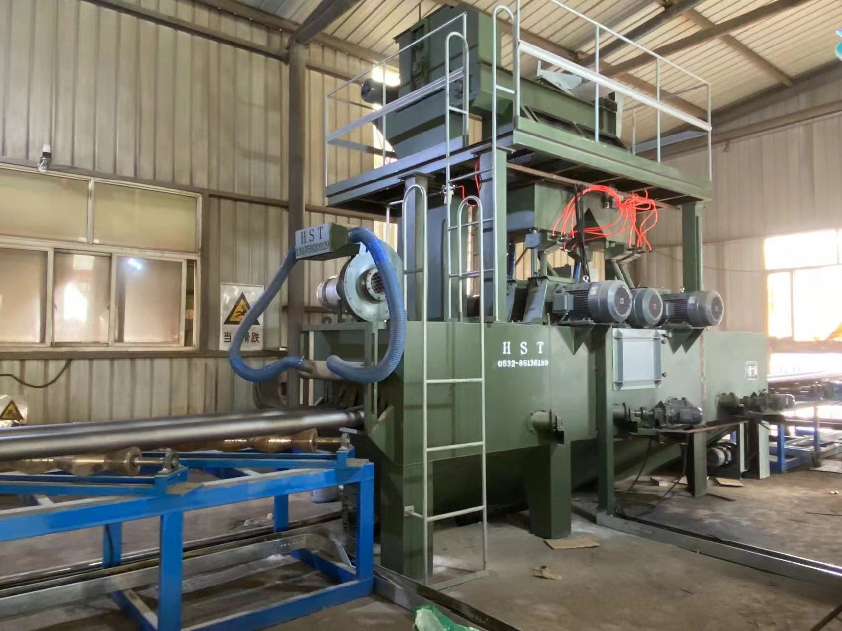 防腐管道拋丸砂機(jī)打孔視頻_管道防腐拋丸打砂機(jī)_管道內(nèi)壁拋丸機(jī)