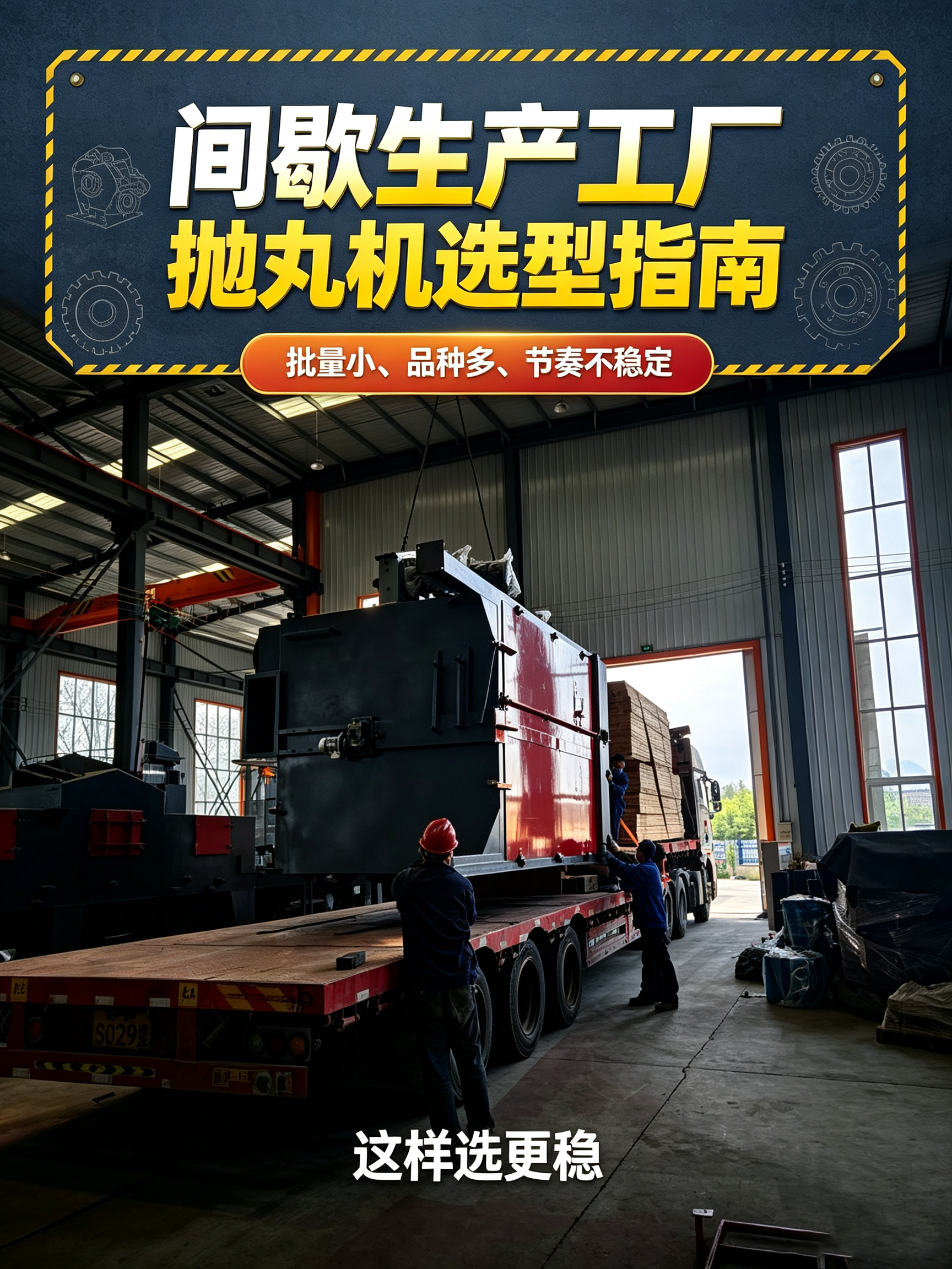 間歇生產(chǎn)工廠｜拋丸機選型指南 .png